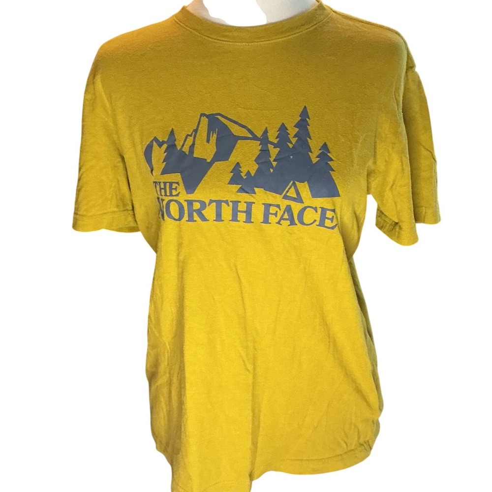 The North Face Graphic Tee Yellow Boys XL 14/16 Youth Outdoor Hiking Style